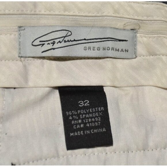 Greg Norman Men's Golf Shorts Size 32 Pockets Flat Front Mid Rise Plaid Black - Picture 5 of 6